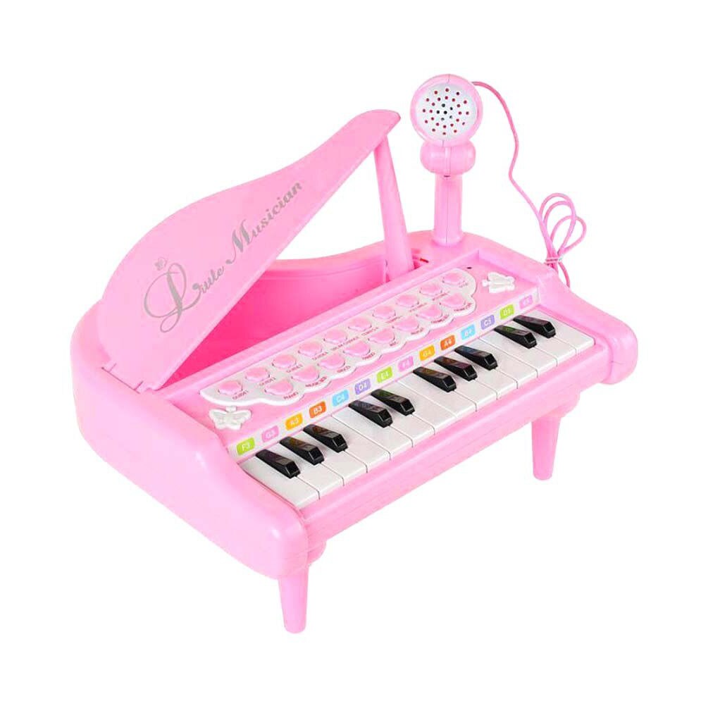 Pian de jucarie stereo, karaoke, mod invatare, MP3, roz