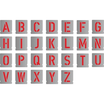 Set sabloane vopsire din metal, font DIN 35mm, 3,5 cm, litere. 26 piese Set sabloane vopsire din metal, font DIN 35mm, 3,5 cm, litere. 26 piese