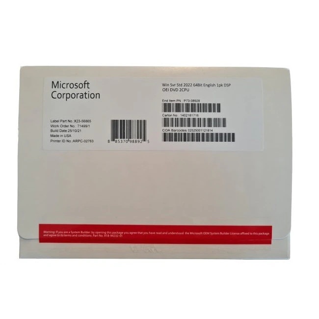 Windows Server Standard 2022 64bit English DSP DVD - eMAG.ro