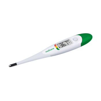 Termometru cu varf flexibil Medisana TM 705 77042, Rezistent la apa, display LCD, Alb-Verde Termometru cu varf flexibil Medisana TM 705 77042, Rezistent la apa, display LCD, Alb-Verde