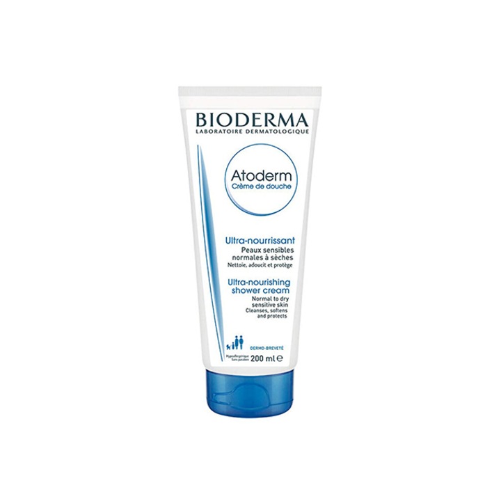 Crema de dus nutritiva pentru orice tip de piele Bioderma Atoderm, 200 ml