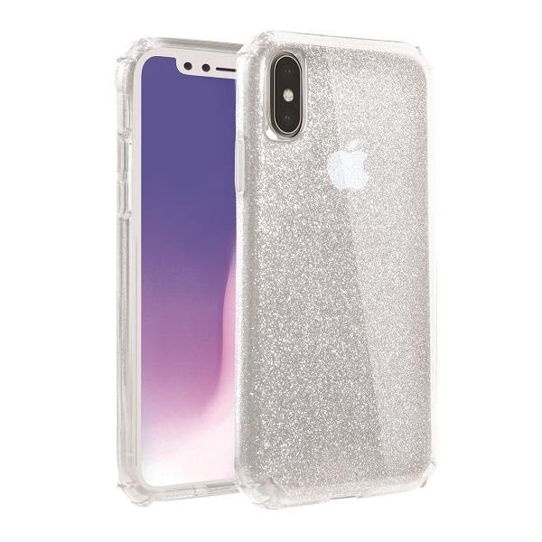 Husa de protectie Uniq Clarion Tinsel pentru iPhone XS Max, Policarbonat, TPU, Transparent