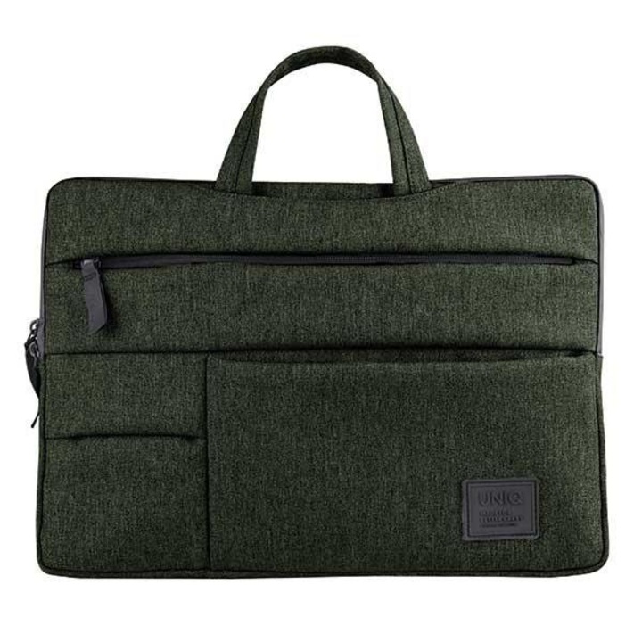 Чанта за лаптоп, UNIQ, Cavalier, 15 инча, Каки, Тип куфарче, Странични джобове
