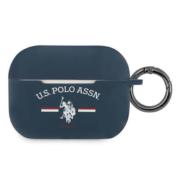 Husa de protectie pentru AirPods Pro, U.S. Polo Assn, PC/TPU, Albastru