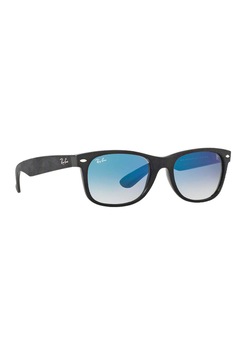 Ochelari de soare barbati, Rayban 2132-new-wayfarer 62423f, Plastic, 55-18-145, Negru/Albastru Ochelari de soare barbati, Rayban 2132-new-wayfarer 62423f, Plastic, 55-18-145, Negru/Albastru