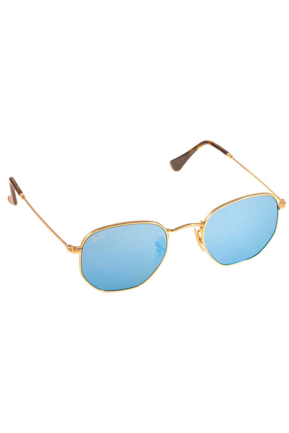 Ochelari de soare barbati, Rayban 3548n 001/9o, Metal, 48-21-140, Auriu/Albastru