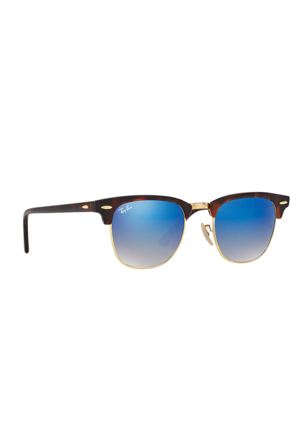 Ochelari de soare barbati, Rayban 3016-clubmaster 990/7q, Metal, 49-21-140, Maro/Albastru