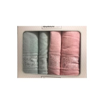 Set Prosoape Bumbac Camellia , 4 piese 50 x 80, 70 x 150 , Gri/Roz Set Prosoape Bumbac Camellia , 4 piese 50 x 80, 70 x 150 , Gri/Roz
