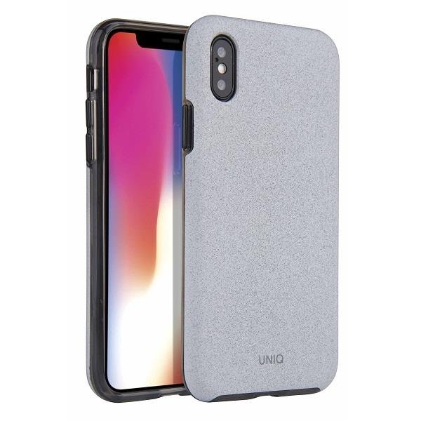 Husa de protectie Uniq Lithos pentru iPhone XS Max, Policarbonat, TPU, Gri deschis
