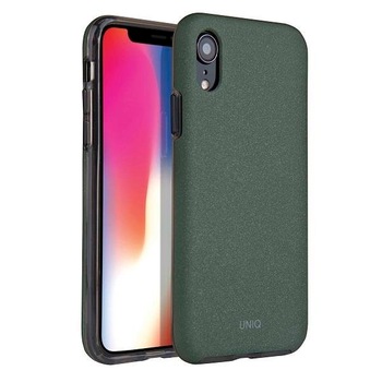 Husa de protectie Uniq Lithos pentru iPhone XR, Policarbonat, TPU, Verde Husa de protectie Uniq Lithos pentru iPhone XR, Policarbonat, TPU, Verde
