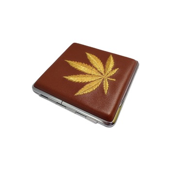 Tabachera pentru tigari Leaf Yellow 06489-M1, 20 tigarete Tabachera pentru tigari Leaf Yellow 06489-M1, 20 tigarete