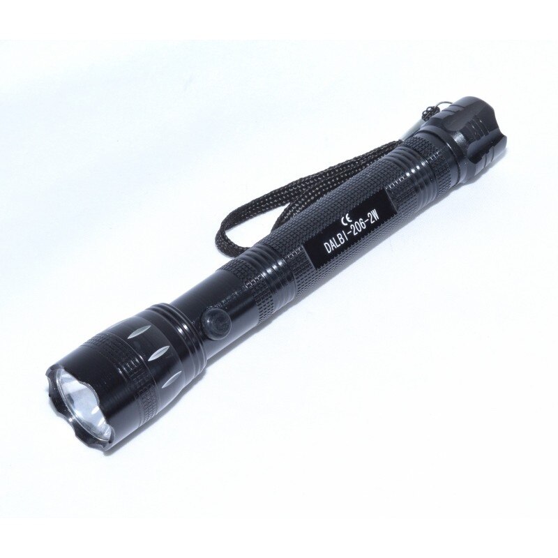 Lanterna LED multifunctionala metalica, 2 W, alimentare 2x AA, Negru, AXT-BBL3579