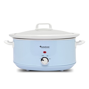 Slow cooker TurboTronic, TT-SC6P, 6.5l, 320W, Vas ceramica detasabil, Albastru Slow cooker TurboTronic, TT-SC6P, 6.5l, 320W, Vas ceramica detasabil, Albastru