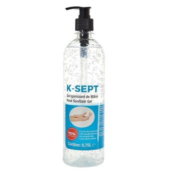 Gel dezinfectant pentru maini cu 75% alcool, efect antibacterian, 750 ml Gel dezinfectant pentru maini cu 75% alcool, efect antibacterian, 750 ml