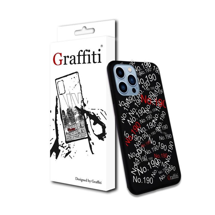 Telefontok iPhone 14 Pro - Graffiti No.190 mintás szilikon tok