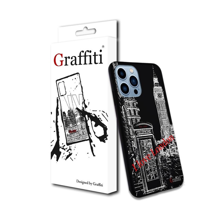 Telefontok iPhone 13 Pro - Graffiti No.200 mintás szilikon tok