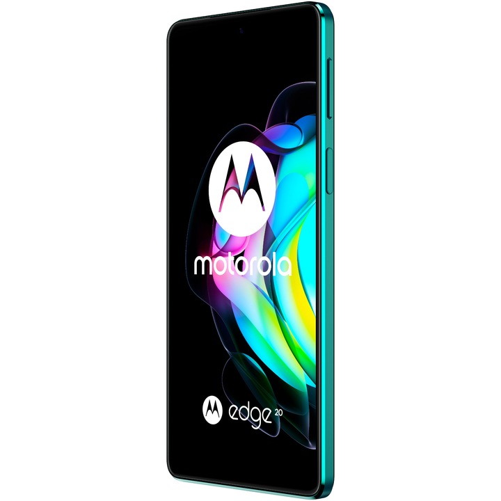 Telefon mobil Motorola Edge 20, Dual SIM, 128GB, 8GB RAM, 5G, Frosted Emerald