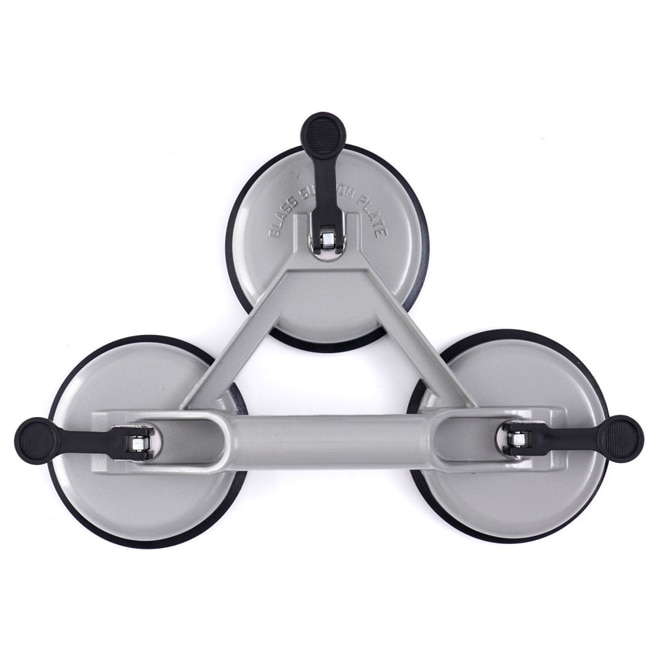 Ventuza tripla pentru manipulat sticla sau geamuri, din aluminiu, greutate maxima 150kg, 3x120mm, Tagred