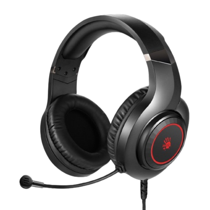 A4Tech G220 fejhallgató mikrofonnal, Fekete