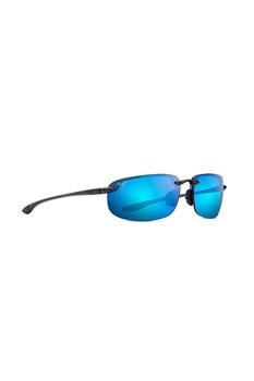 Ochelari de soare barbati, Maui Jim Hoopika b407-11 Hawaii, Plastic, 64-17-130, Negru/Albastru Ochelari de soare barbati, Maui Jim Hoopika b407-11 Hawaii, Plastic, 64-17-130, Negru/Albastru