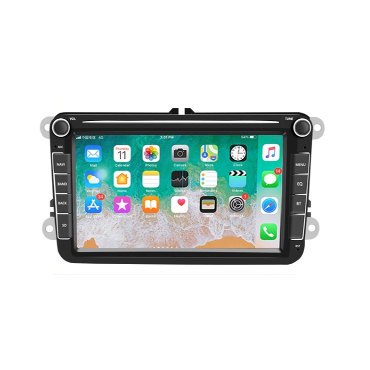 Navigatie AUTONAV Android GPS Dedicata VW Gen Passat B6, B7, Golf 5, 6, Jetta, Polo, Touran etc., 128GB Stocare, 6GB DDR3 RAM, Display 8", WiFi, 2 x USB, Bluetooth, 4G, Octa-Core 8 x 1.3GHz, 4 x 50W Audio