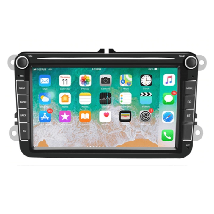 Navigatie AUTONAV Android GPS Dedicata VW Gen Passat B6, B7, Golf 5, 6, Jetta, Polo, Touran etc., 64GB Stocare, 4GB DDR3 RAM, Display 8", WiFi, 2 x USB, Bluetooth, 4G, Octa-Core 8 x 1.3GHz, 4 x 50W Audio