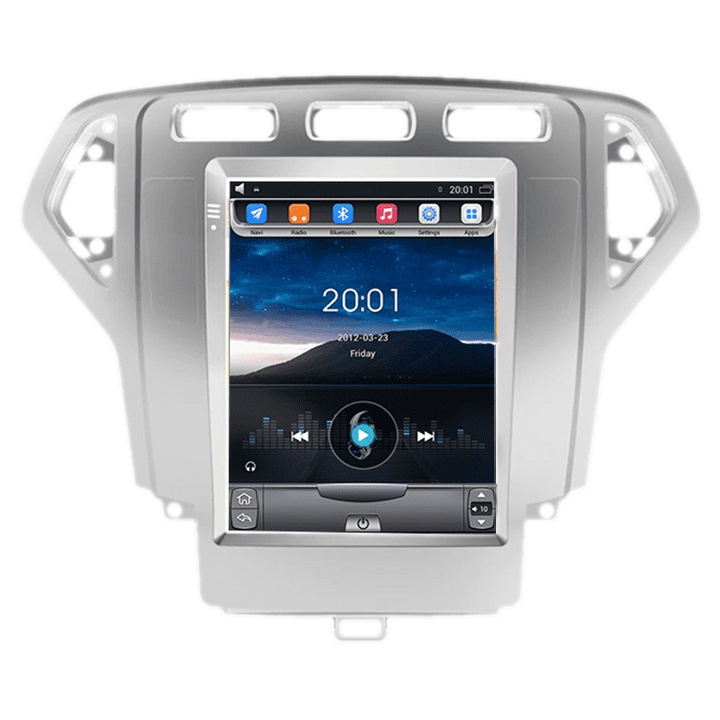 Navigatie AUTONAV Android GPS Dedicata Ford Mondeo 2007-2010 Stil Tesla, 64GB Stocare, 2GB RAM, Display Vertical Stil Tesla 10", WiFi, 2 x USB, Bluetooth, Quad-Core 4 x 1.8GHz, 4 x 50W Audio