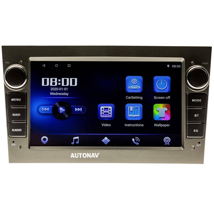 Navigatie AUTONAV Android GPS Dedicata Opel Antara/ Astra H/ Corsa/ Meriva/ Vectra/ Vivaro/ Zafira B, 64GB Stocare, 2GB RAM, Display 7", WiFi, 2 x USB, Bluetooth, Quad-Core 4 * 1.8GHz, 4 * 50W Audio
