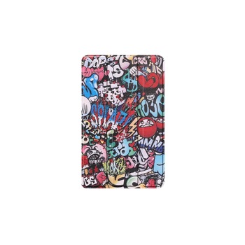 Husa pentru tableta Samsung Galaxy Tab A7 10.4 inch 2020, piele ecologica, model graffiti, Multicolor Husa pentru tableta Samsung Galaxy Tab A7 10.4 inch 2020, piele ecologica, model graffiti, Multicolor