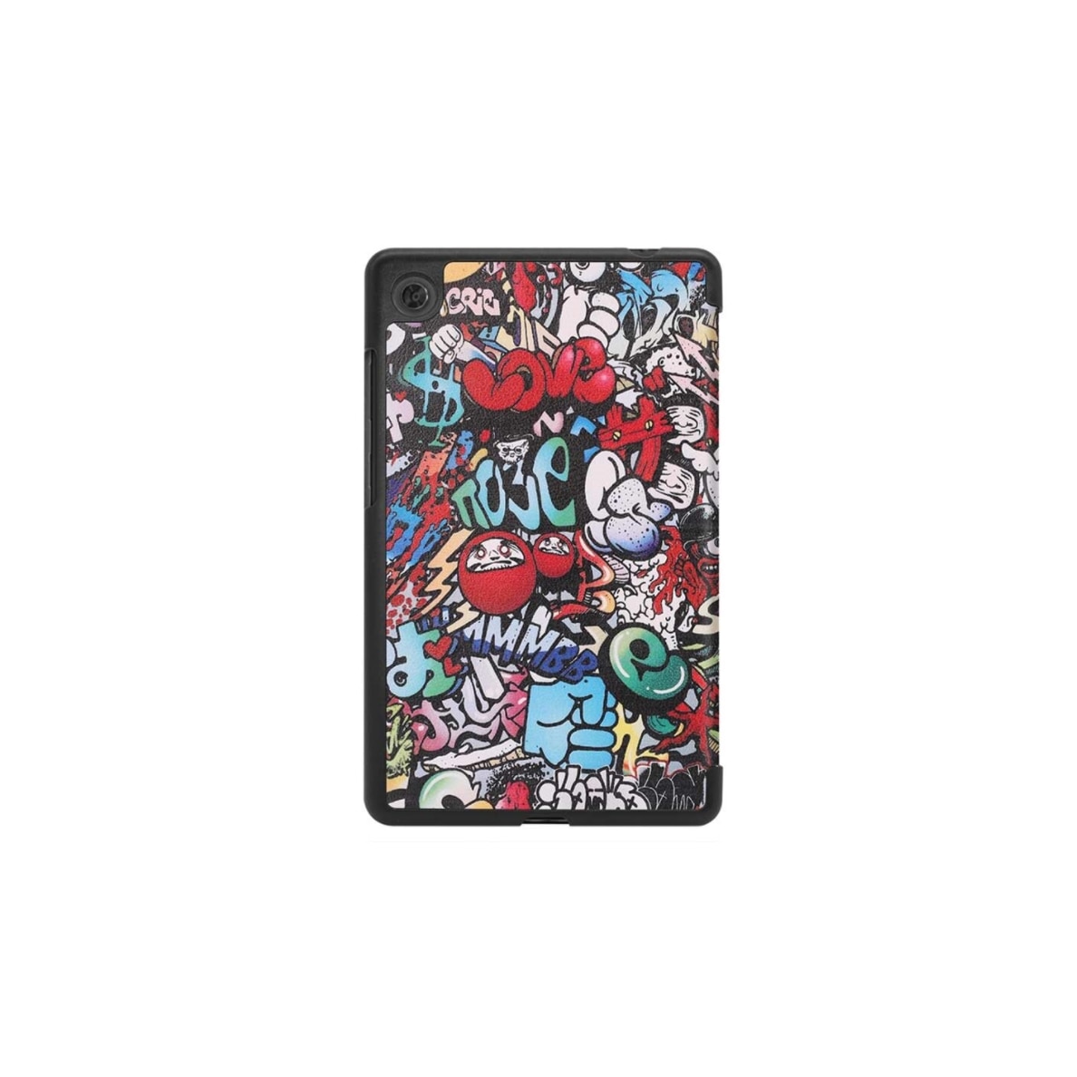 Husa pentru tableta Samsung Galaxy Tab A 10.1 2019, piele ecologica, model graffiti, Multicolor