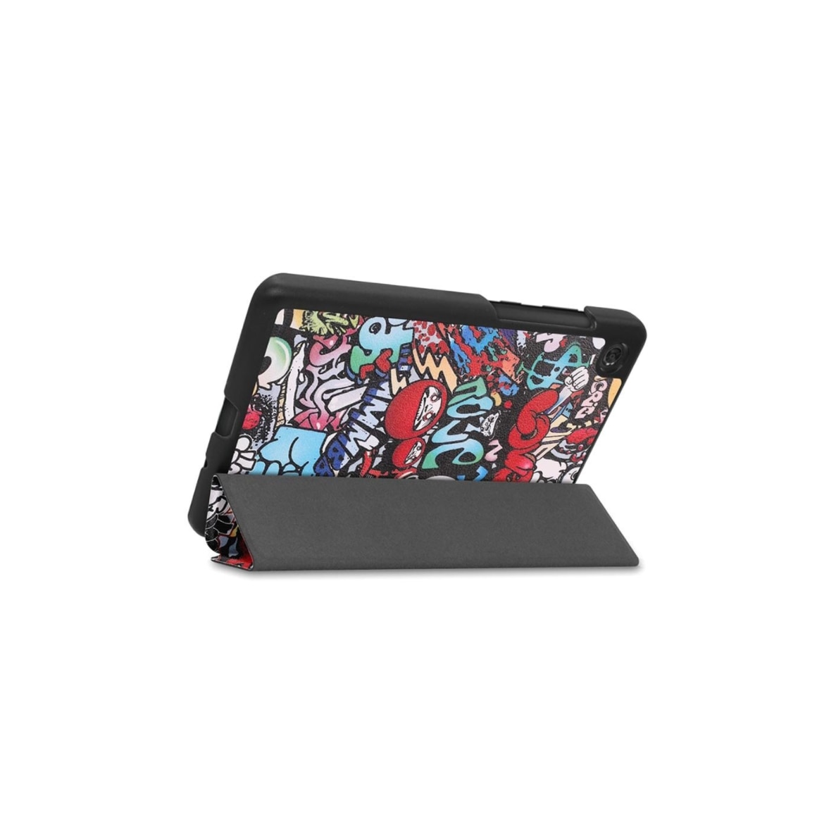 Husa pentru tableta Samsung Galaxy Tab A 10.1 2019, piele ecologica, model graffiti, Multicolor