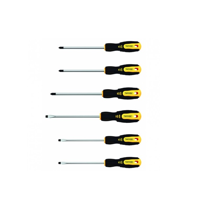 Комплект от 6 отвертки CR-V, Topmaster 224501