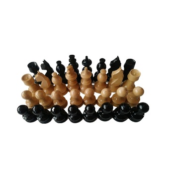 Piese de sah din lemn , lacuite , diametru baza 2.4 cm, rege 5.7 cm negru Piese de sah din lemn , lacuite , diametru baza 2.4 cm, rege 5.7 cm negru