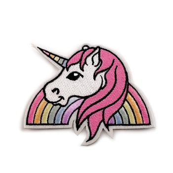 Aplicatie termoadeziva brodata 78 x 92 mm Unicorn curcubeu Aplicatie termoadeziva brodata 78 x 92 mm Unicorn curcubeu