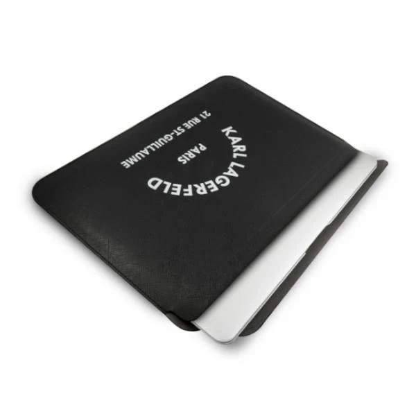 Geanta laptop, Karl Lagerfeld, Piele ecologica, 13", Negru