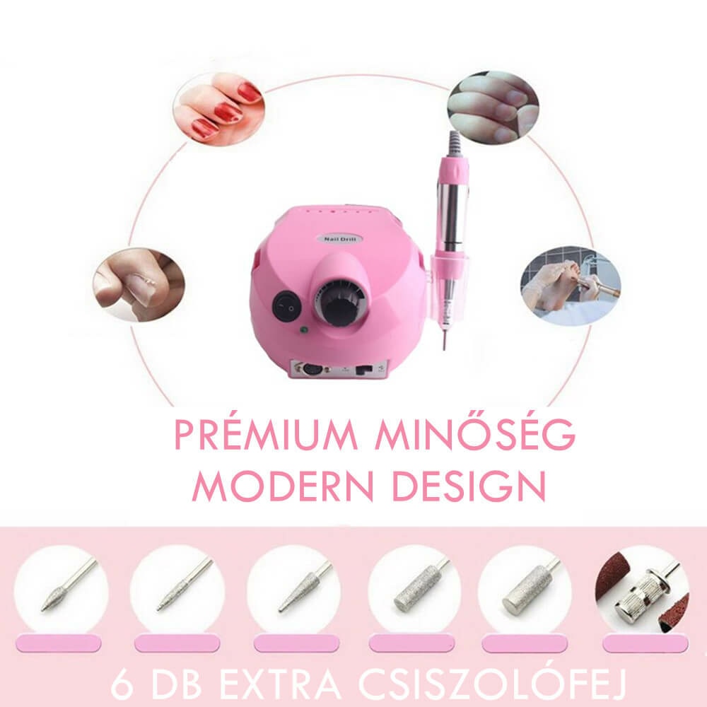 PINK Nail Drill Modell DM-202 Elektromos körömcsiszoló - eMAG.hu