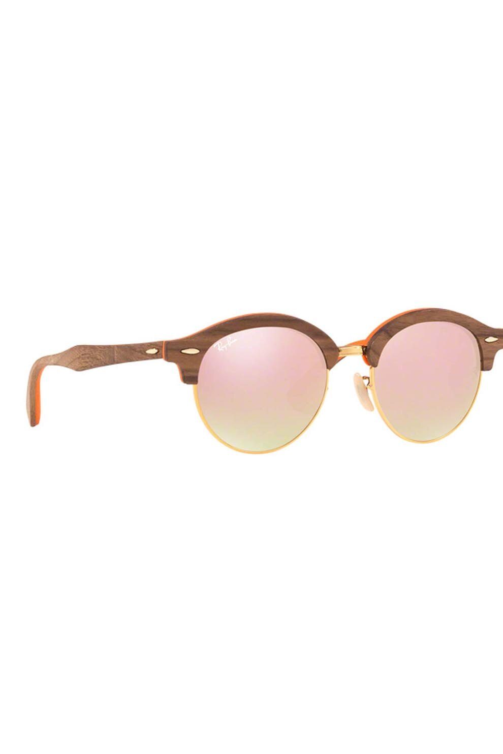 Ochelari de soare dama, Rayban Clubround-4246m, Metal, 51-19-145, Maro/Roz