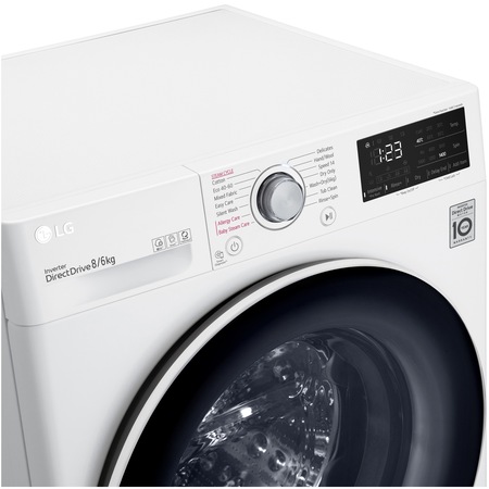 Masina de spalat rufe cu uscator LG F4DV328S0U, 1400 RPM, Spalare 8 kg, Uscare 6 kg, Clasa E, Steam, Alb