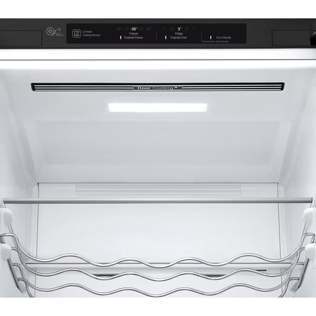 Combina frigorifica LG GBB72MCEGN, 384 l, No frost, Clasa D, Door cooling, H 203 cm, Negru