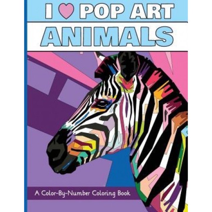 I Heart Pop Art Animals: A Color-By-Number Coloring Book, H. R. Wallace Publishing (Author)