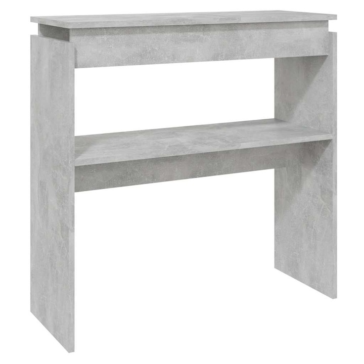 Конзолна маса vidaXL, Бетонно сива, 80x30x80 см, Инженерно дърво, 11.55 Kg