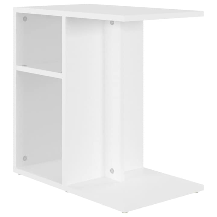 Странична маса vidaXL, Бяла, 50x30x50 см, Инженерно дърво, 6.44 Kg