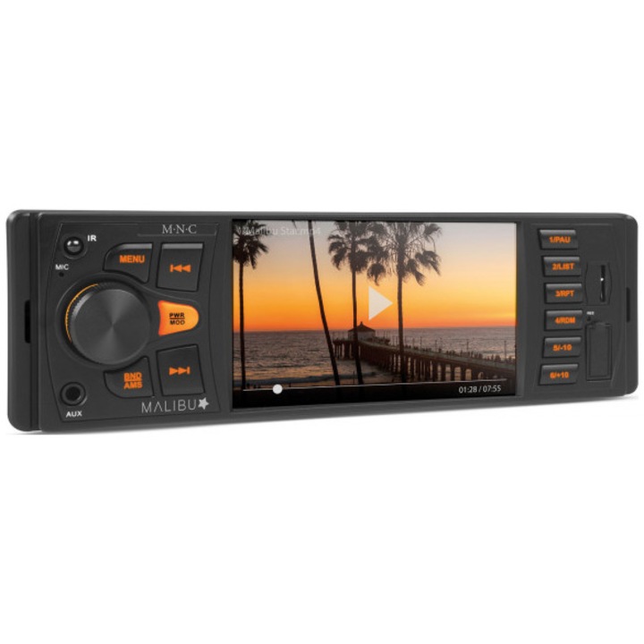 MNC Malibu Star 39751 autós multimédia lejátszó, 1DIN, 4 x 50 W, Bluetooth, MP3, AUX, SD, USB