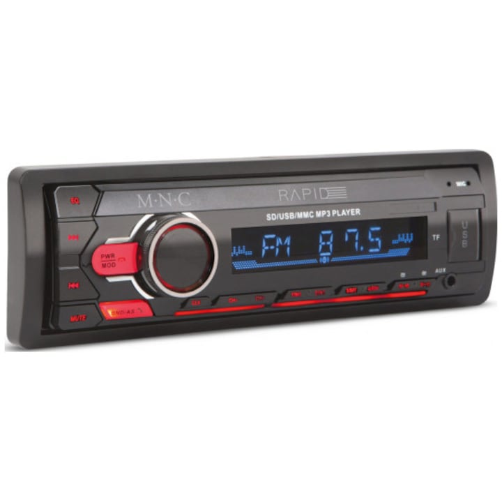 Мултимедиен плеър за кола MNC Rapid 39750 1DIN, 4 x 50 W, Bluetooth, MP3, AUX, SD, USB