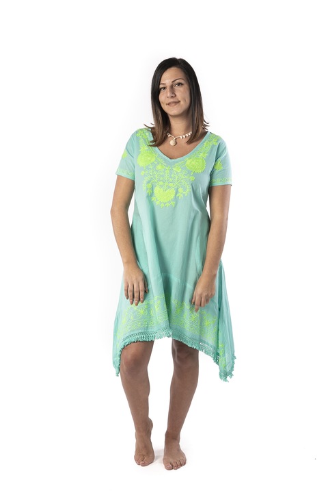 Плажна рокля, Elizabeth Shine, Delfina591443, Зелен/Тюркоаз