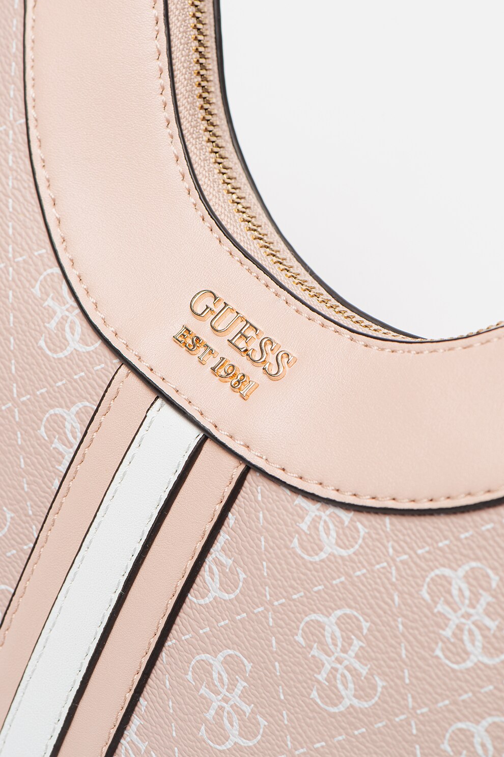 Guess, Geanta crossbody de piele ecologica Kasinta, Roz prafuit - eMAG.ro
