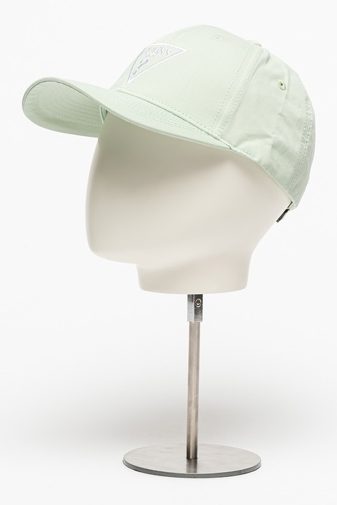 Guess, Sapca din bumbac cu broderie logo, Verde menta, 57 CM