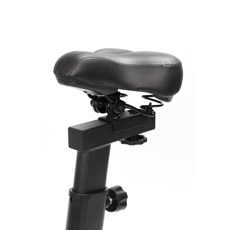Bicicleta spinning magnetica TECHFIT SBK3000, Sistem inertie volanta 18 Kg, Greutate utilizator 120 Kg, Bluetooth, FITSHOW, Suport telefon/tableta, Suport sticla, Roti transport