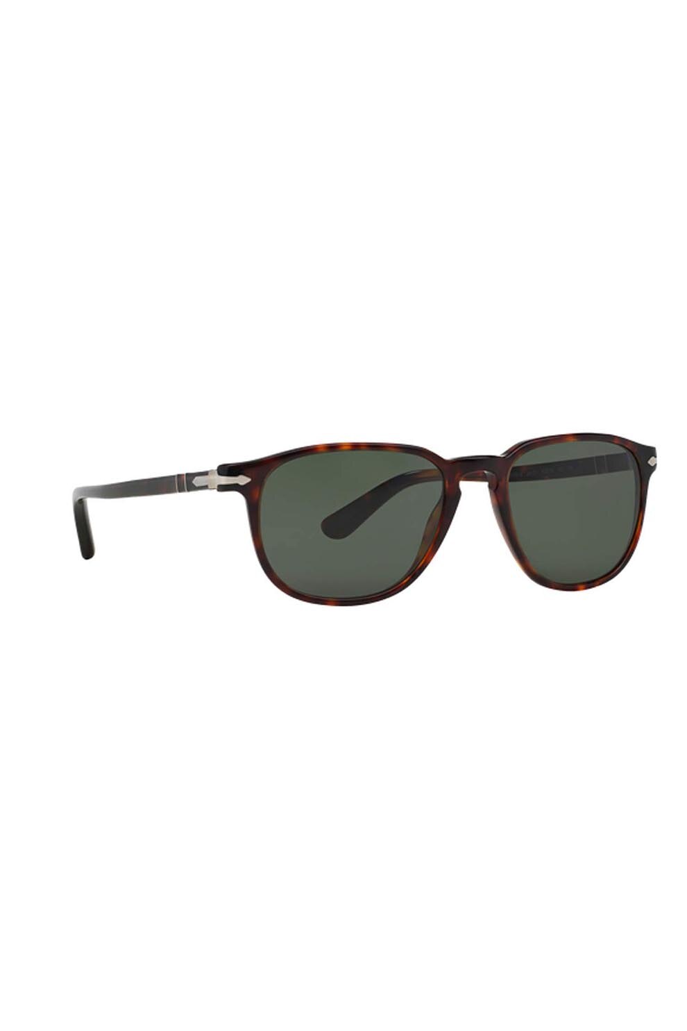 Ochelari de soare barbati, Persol 3019s 24/31, Plastic, 55-18-145, Negru/Rosu