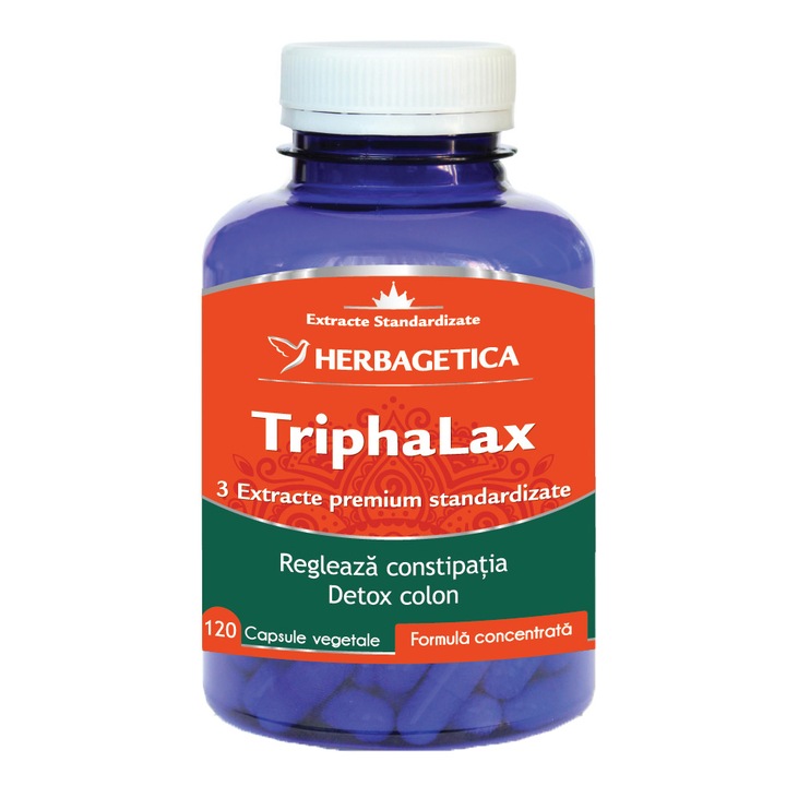 Supliment alimentar Triphalax Herbagetica, 120 capsule